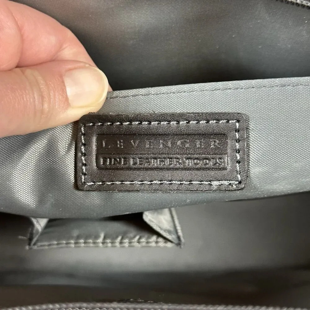 Lavender Briefcase Shoulder Work Hobo Satchel‎ Tote Bag Black Leather